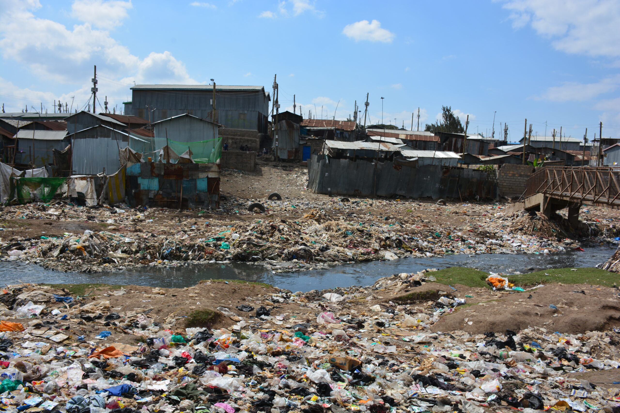 Panoramic view of Mukuru Kwa Njenga settlement